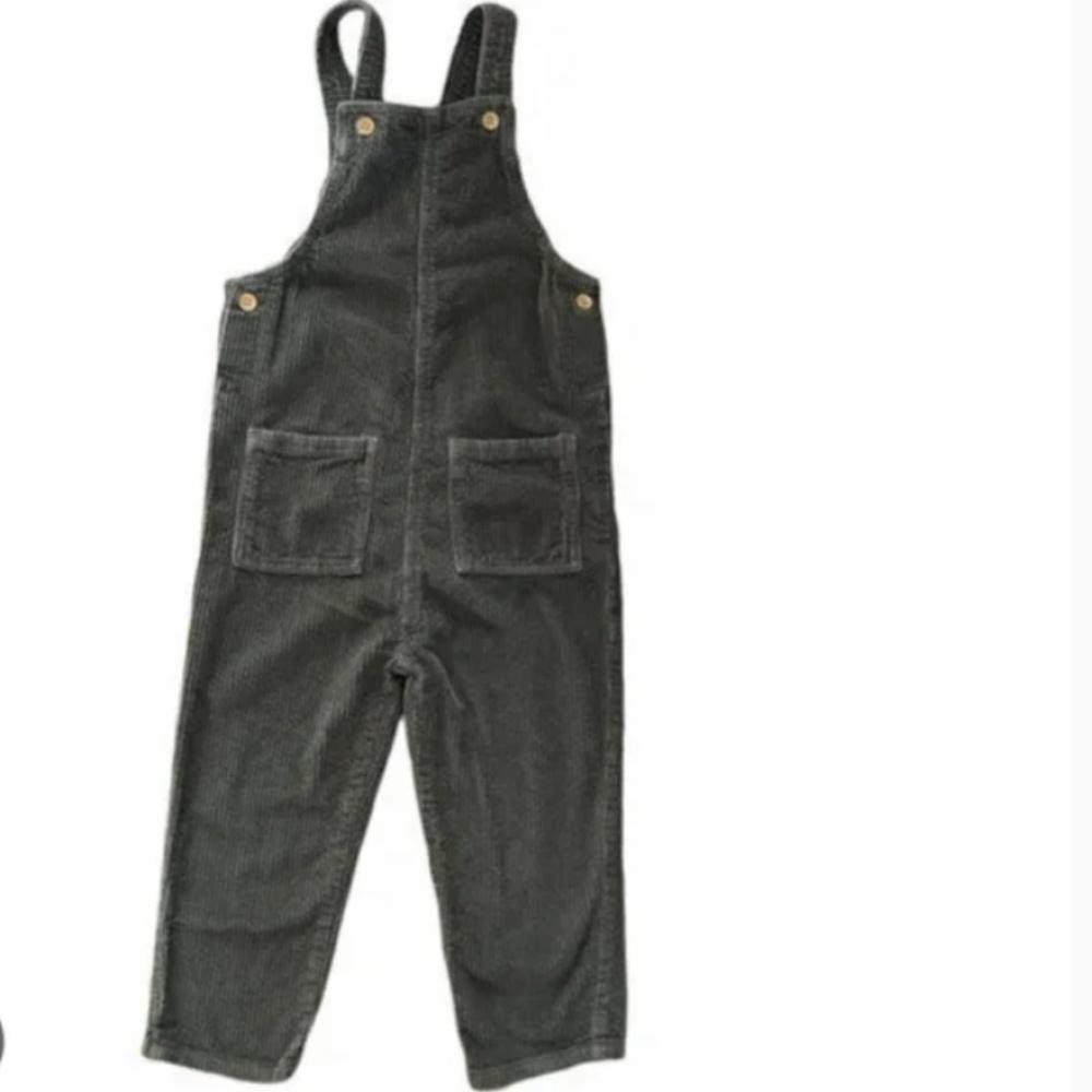 LITTLE CO. by Lauren Conrad Gray Green Corduroy Overalls 5 Boy Girl